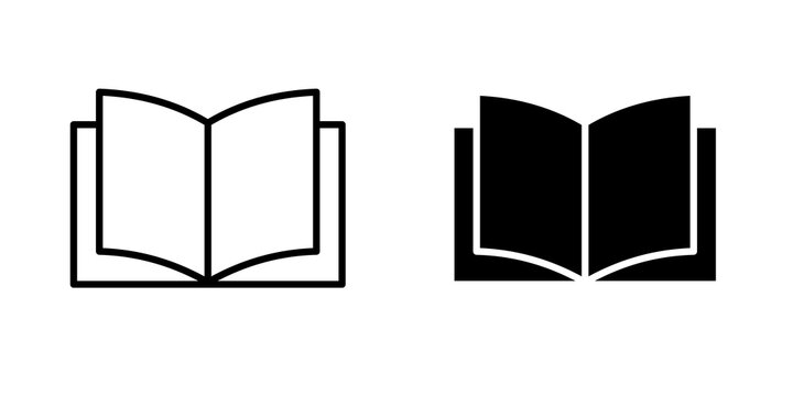 Book icon minimal logo pack
