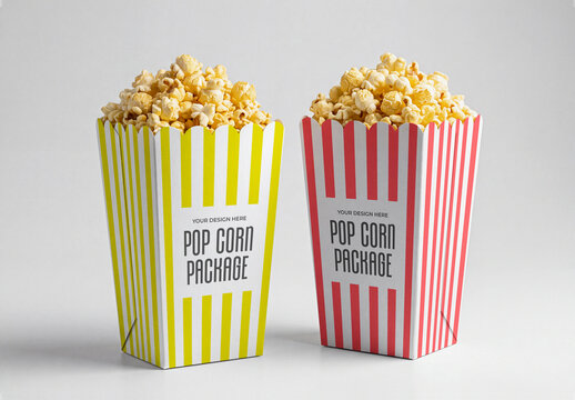 Popcorn Packaging Box Mockup