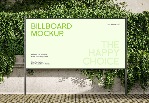 Street Advertising Billboard Mockup