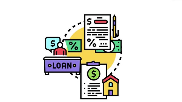 Person receiving a loan approval, managing property documents, and securing mortgage funding for purchasing a house, financial processes for real estate