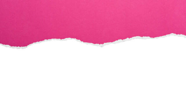 Torn pink paper background with soft white space