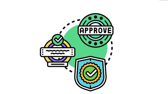 Approved safety system demonstrating protection, security, and assurance through compliance, guarantee, and verified certification process with relevant badges