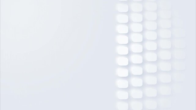 Minimalist 3D Grid Pattern Clean White Neomorphic Abstract Background Seamless Motion for Tech Presentations Corporate Branding and UI Design