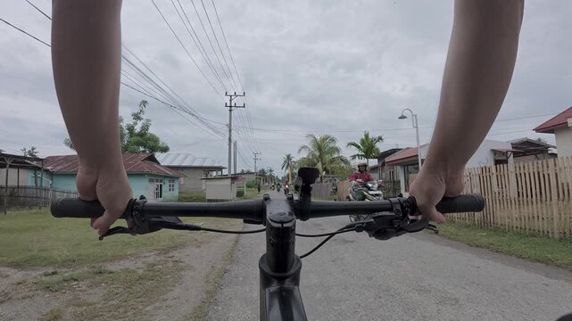 First Person View Cycling on Rural Road