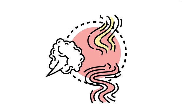 Aroma mist concept showing different types of vapor or scent rising, symbolizing air freshening, essential oils, and pleasant fragrances