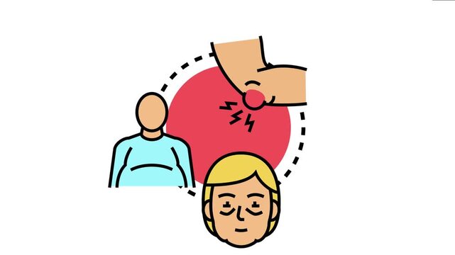 Arthritis swelling concept joint pain with an inflamed elbow, alongside figures representing an overweight person and an elder, indicating risk factors and affected demographics