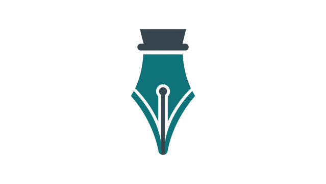 Minimalist Fountain Pen Nib Icon