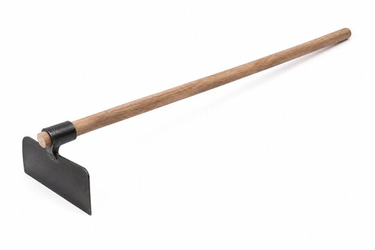 Traditional Garden Hoe on White