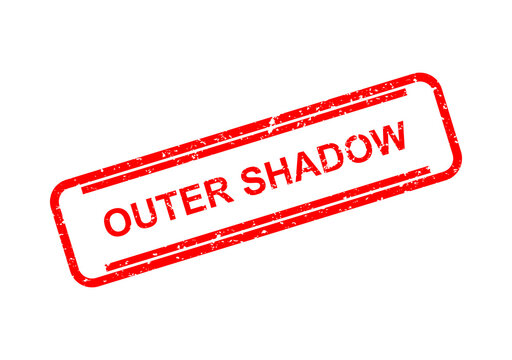 Red outer shadow stamp with bold white text illustration