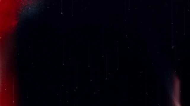Abstract painted letters on an old filmstrip background