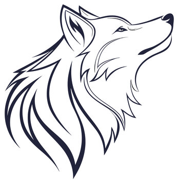 Wolf head icon