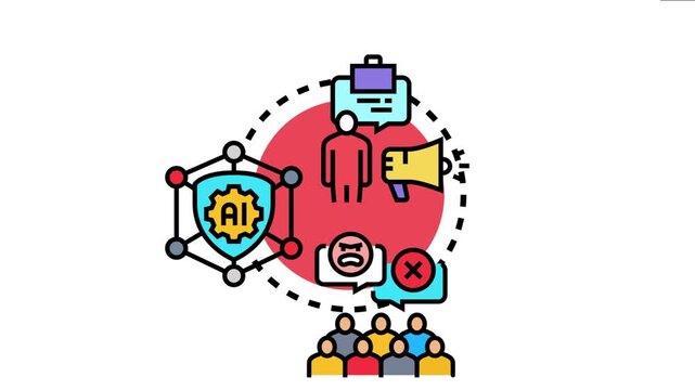 Assertive implementation concept a person communicating decisions and influencing a group