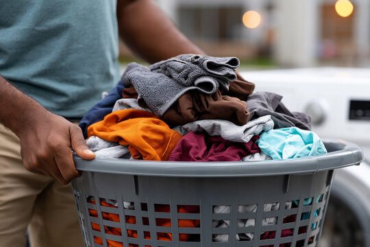 Doing laundry on a sunny afternoon