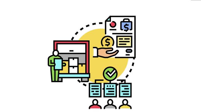 Financial concept of businesses transferring future payment rights to a third party, receiving immediate cash flow, and limiting liability for unpaid debts