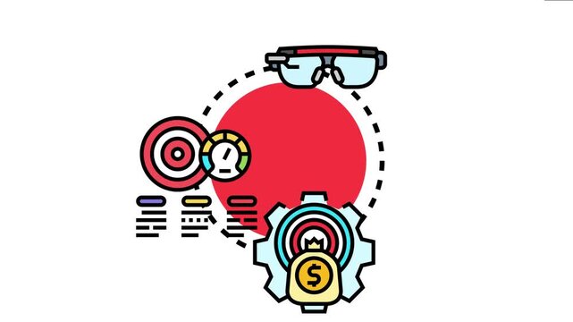 Conceptual image the process of analyzing core performance metrics and financial objectives, identifying key indicators and tracking progress toward strategic business goals and success