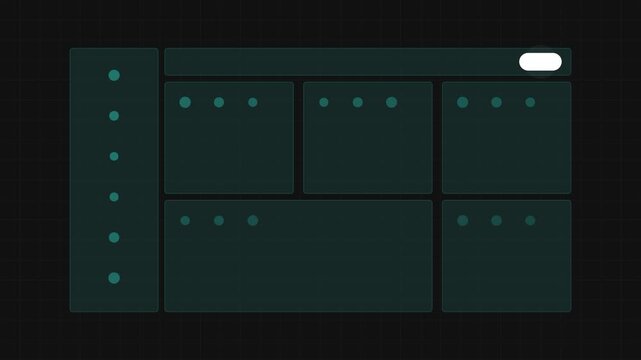 Modern Dark Dashboard UI Interface Animation