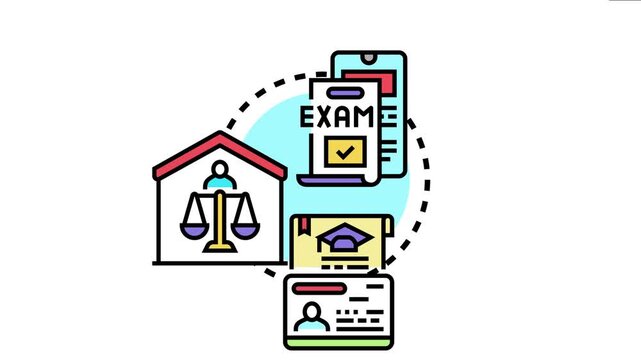 Remote student participating in online education, completing digital exams, receiving academic qualifications, and complying with distance learning regulations