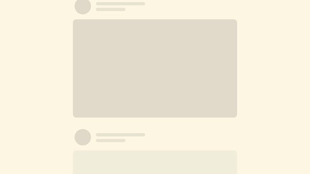 Minimalist UI Wireframe Animation for Social Media Feed