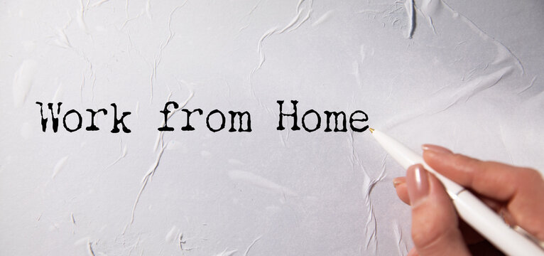 Work from Home text on paper