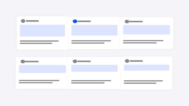 Minimalist User Interface Wireframe Grid Cards Mockup
