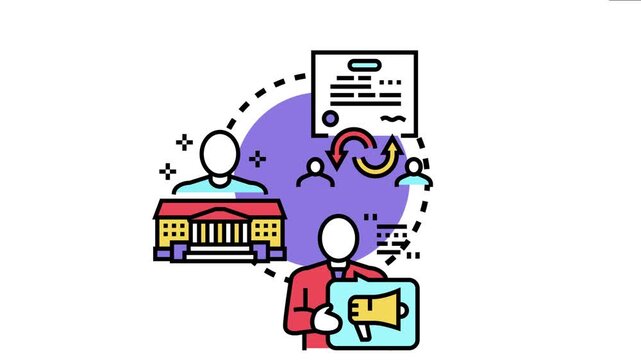 Attorney consulting clients and navigating legal processes to receive official approval and authorization for essential documents and services