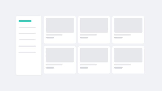 Minimal Website Interface Dashboard Layout Animation