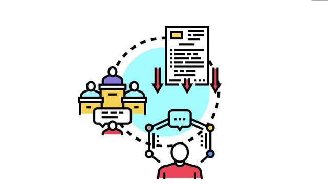 Legal team members and counsel analyzing important documents an evidentiary presentation, information flow, data analysis, and decision making within a justice or investigative context