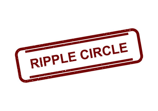 Ripple circle red vintage stamp style badge illustration