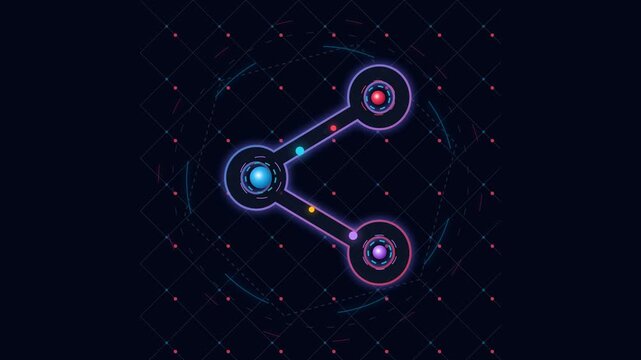Atomic molecular orbital quantum in particles physics animation of science education visualization electron chemistry structure