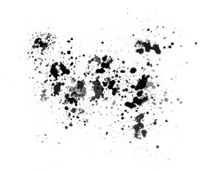 Fototapeta premium Black Grunge Ink Splatter Background with Paint Splatters, Drips, Stains, Spray Texture and Abstract Liquid Border Design 