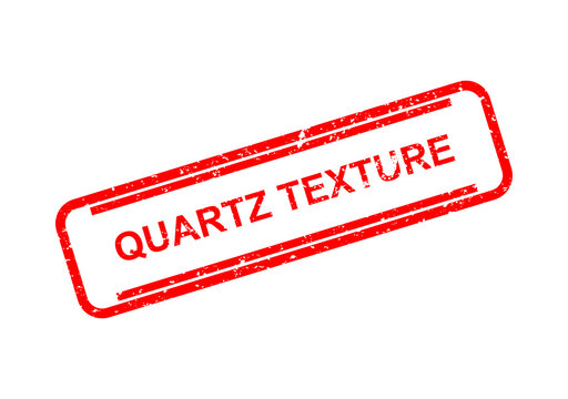 Red stamp with quartz texture label illustration