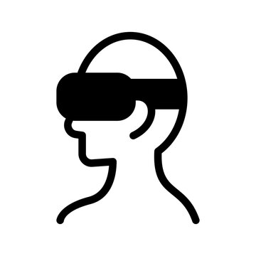 Virtual Reality Goggles Icon Vector Symbol Design Illustration