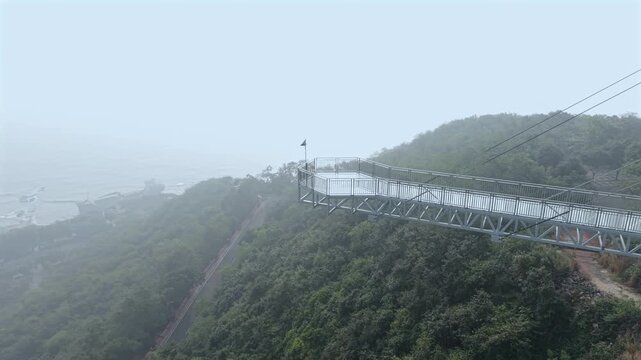 Aerial View of Kailasagiri Glass Skywalk in Visakhapatnam