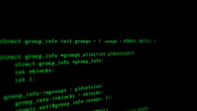 Computer Programming Code on Screen with Digital Software Development Concept