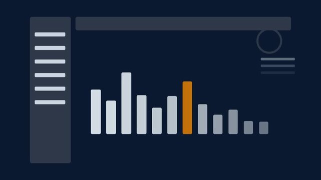 Minimalist Dark Blue Dashboard UI Animation Interface Wireframe
