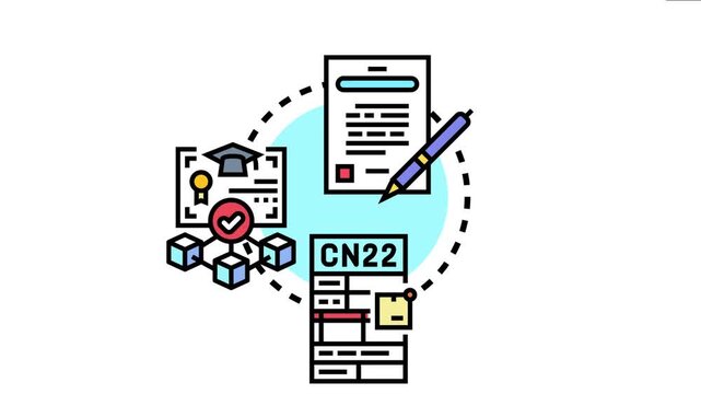 Authenticating declaration document process confirms important information, including digital verification, certification, and customs paperwork for validation and legal compliance