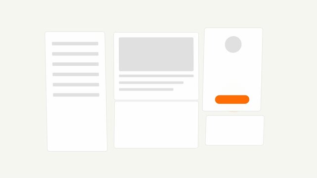 Abstract Minimalist Web UI Layout Wireframe