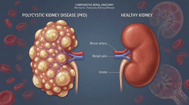 Medical Comparison Between Polycystic Kidney Disease and Healthy Kidney