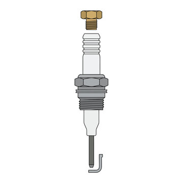 Automotive Engine Spark Plug Ignition Component for Internal Combustion Vehicle Maintenance