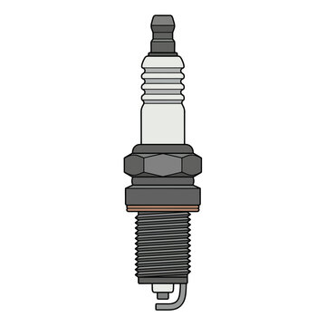 Spark plug vector illustration isolated on white background
