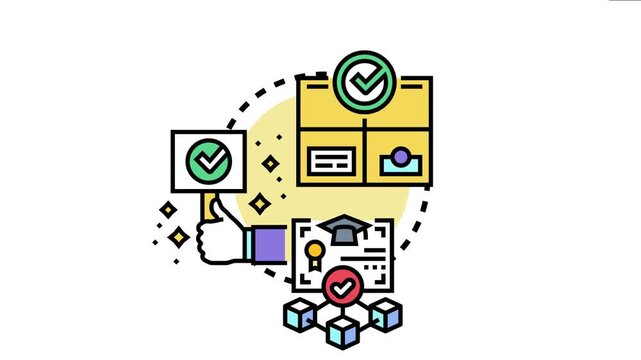 Authenticity verification certificate depicting a system for confirming product, service, or digital identity legitimacy, ensuring quality and reliable validation