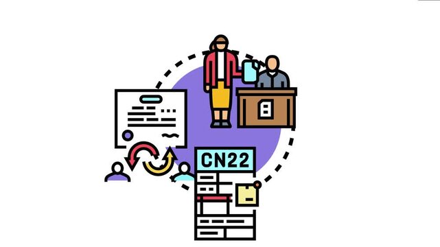 Businesswoman presenting important documents for official authorization, compliance, and legal procedure, handling financial paperwork, certificate, and customs declaration form completion