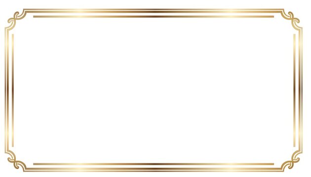 Elegant thin gold border frame with rounded corners.