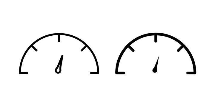 Speedometer icon vector logo collection