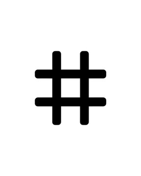 Bold Hashtag Social Media Symbol Icon