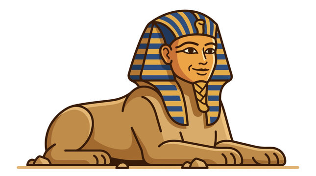 Great Sphinx of Giza Egypt outline.