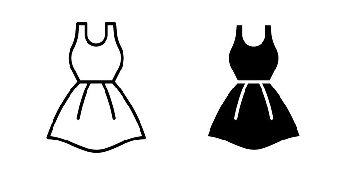 Dress icon for infographic projects