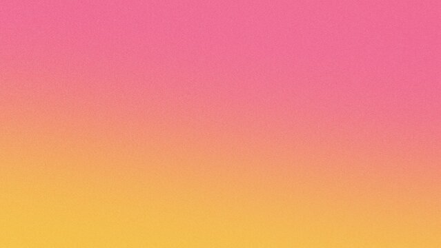 Abstract background, with a soft, gradient transition from, vibrant hot pink, to warm golden, yellow featuring a, fine grainy texture, for modern