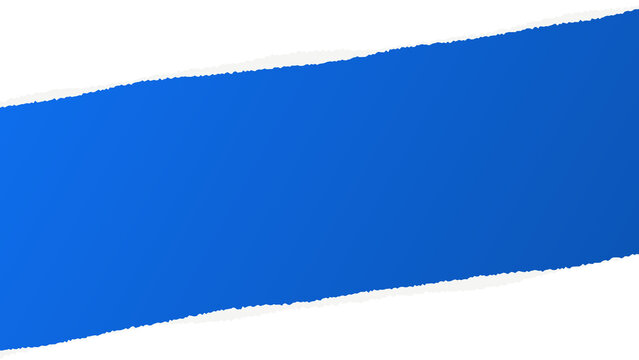 Torn paper revealing vibrant blue with copy space for text and design elements