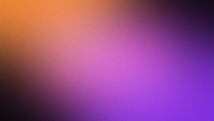 Fototapeta premium Abstract gradient background, featuring warm orange, and deep purple, tones with soft, grainy texture for, creative digital and wallpaper